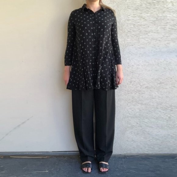Zara Black Long Shirt Size XS - Picture 3 of 8